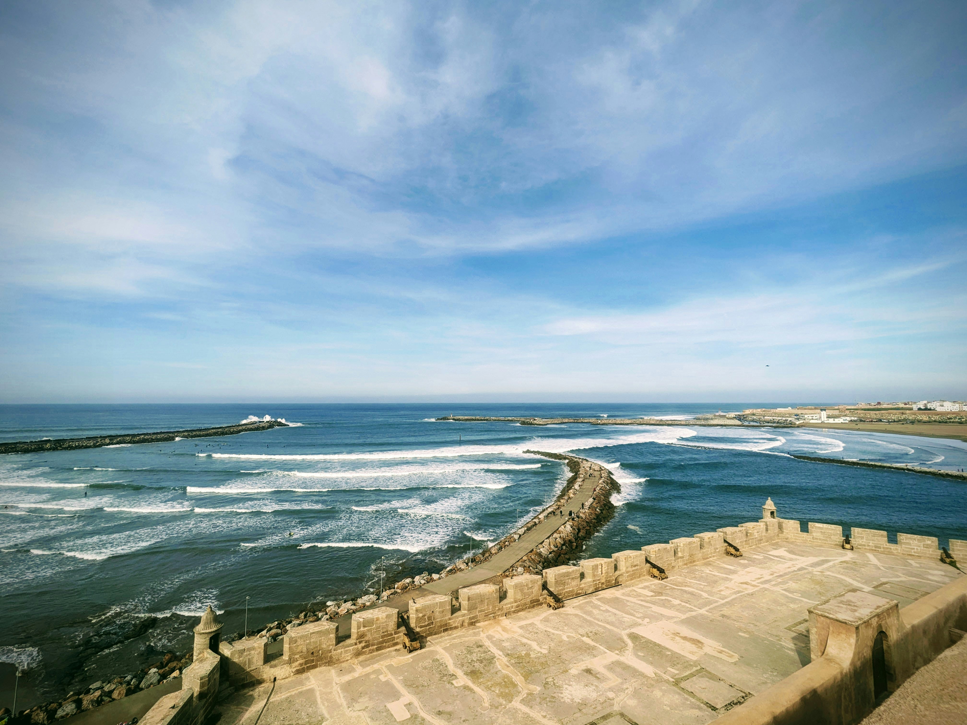 View across the Bou Regreg from the Kasbah of the Udayas toward the northern bank and Salé